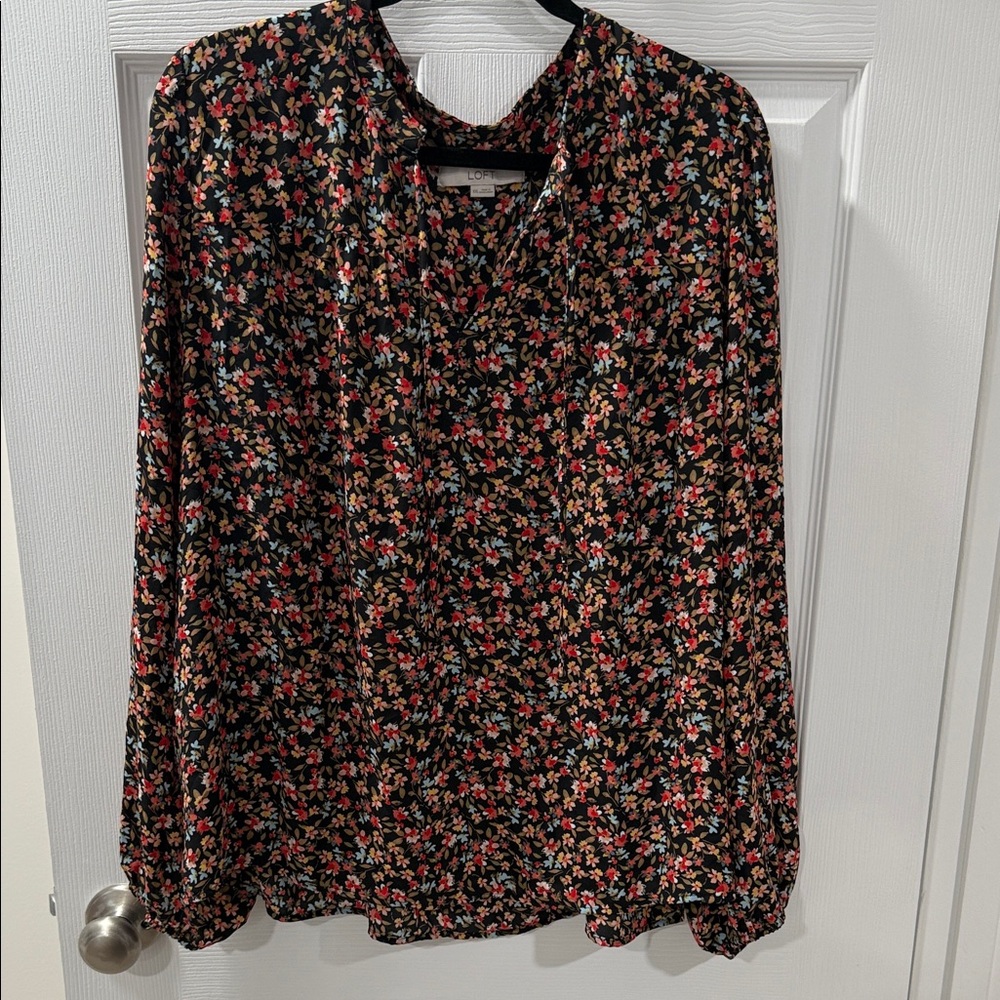 LOFT Multicolor Floral Blouse